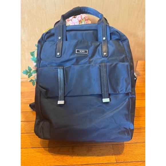 Tumi Epsom Convertible Backpack in Blue & Silver Hardware (pu150 - Picture 1 of 9